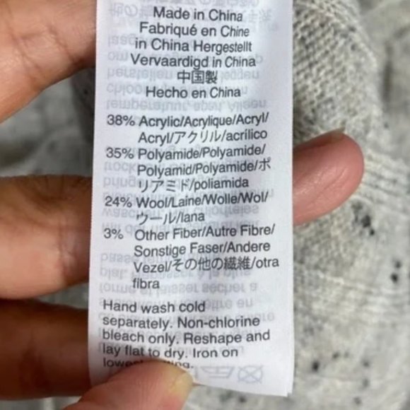 Madewell Gray Donegal Evercrest Turtleneck Sweater in Coziest Yarn Size Medium - Picture 6 of 6